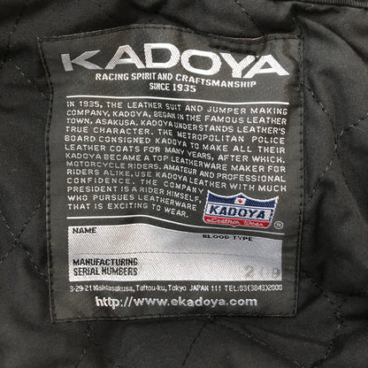 【現状渡し品】【メンズ】 KADOYA カドヤ COTTON RIDING PANTS コットン ライディング パンツ ボトムス 156-260109-ks-10-tei サイズ：31 カラー：ブラック 万代Net店