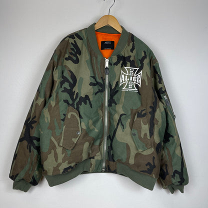 【中古品】【メンズ】 ALICE HOLLYWOOD アリスハリウッド × F.M.C.D エフエムシーディー 別注 コラボ ALICE CUSTOM BOMBER JACKET アリス カスタム ボンバー ジャケット アウター 141-260107-ks-16-tei サイズ：M カラー：TYPE 1 万代Net店