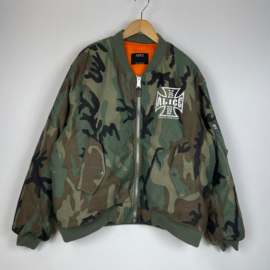 【中古品】【メンズ】 ALICE HOLLYWOOD アリスハリウッド × F.M.C.D エフエムシーディー 別注 コラボ ALICE CUSTOM BOMBER JACKET アリス カスタム ボンバー ジャケット アウター 141-260107-ks-16-tei サイズ：M カラー：TYPE 1 万代Net店