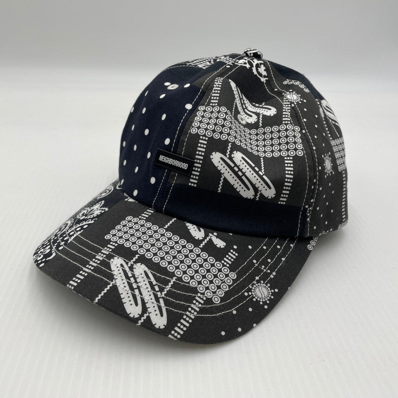 【中古品】【メンズ】 NEIGHBORHOOD ネイバーフッド 21SS DAD-B/C-CAP 212YGNH-HT10 ダッド キャップ ペイズリー 帽子 185-260704-yo-12-tei サイズ：FITS ALL カラー：ブラック 万代Net店