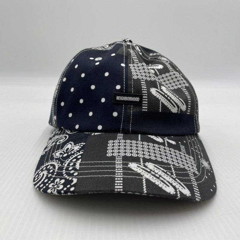 【中古品】【メンズ】 NEIGHBORHOOD ネイバーフッド 21SS DAD-B/C-CAP 212YGNH-HT10 ダッド キャップ ペイズリー 帽子 185-260704-yo-12-tei サイズ：FITS ALL カラー：ブラック 万代Net店