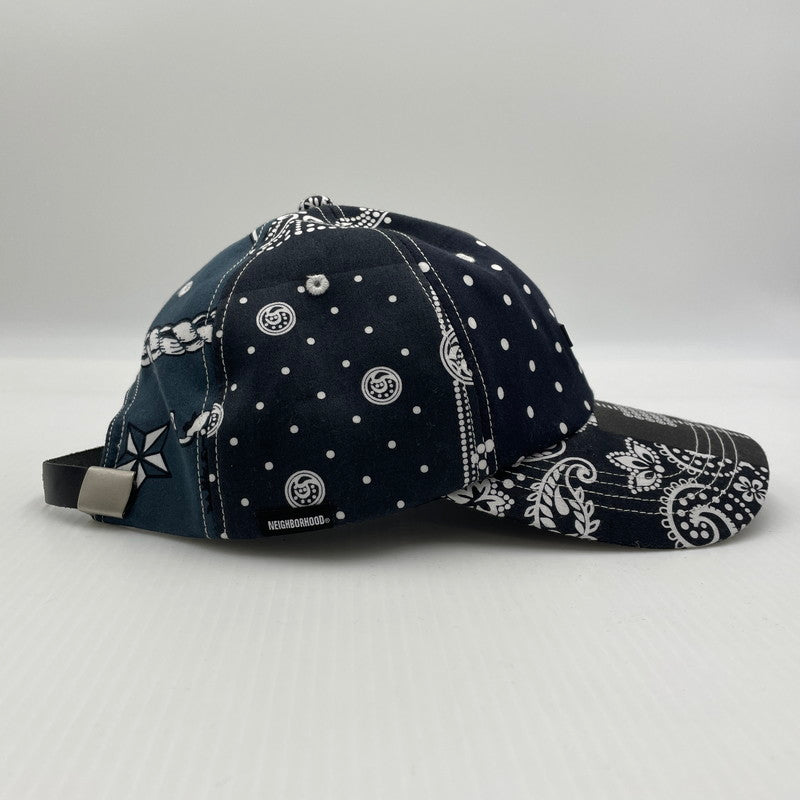 【中古品】【メンズ】 NEIGHBORHOOD ネイバーフッド 21SS DAD-B/C-CAP 212YGNH-HT10 ダッド キャップ ペイズリー 帽子 185-260704-yo-12-tei サイズ：FITS ALL カラー：ブラック 万代Net店
