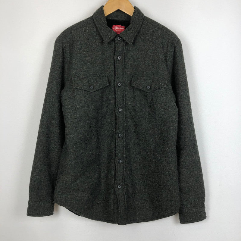 【中古品】【メンズ】 Supreme シュプリーム 12AW PILE LINED SHIRT パイル ラインド シャツ ライトアウター 149-260109-yy-20-tei サイズ：S カラー：カーキ 万代Net店