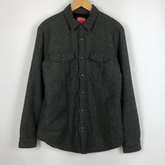 【中古品】【メンズ】 Supreme シュプリーム 12AW PILE LINED SHIRT パイル ラインド シャツ ライトアウター 149-260109-yy-20-tei サイズ：S カラー：カーキ 万代Net店