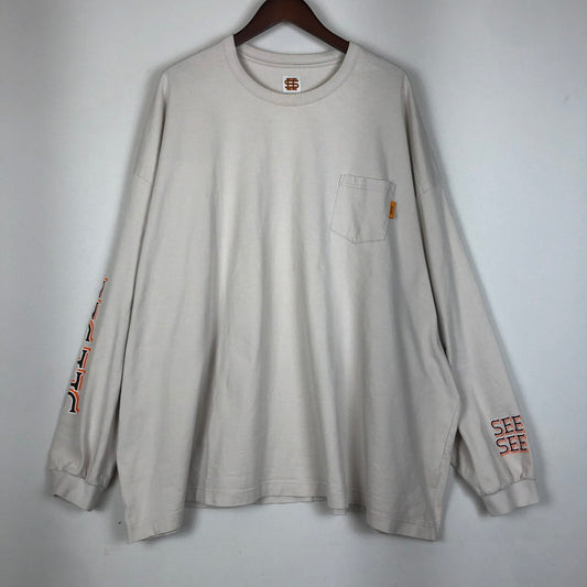 【中古品】【メンズ】 SEE SEE シーシー BIG SIZE L/S POCKET TEE ビッグ サイズ ロングスリーブ ポケット Tシャツ 長袖 トップス 142-260109-yy-01-tei サイズ：XXL カラー：アッシュグレー 万代Net店