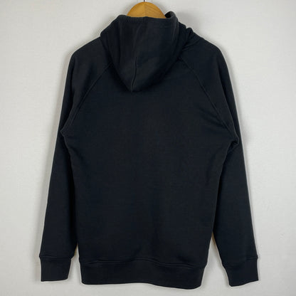 【中古品】【メンズ】 NO COMMENT ノーコメント PRINT LOGO HOODIE プリント ロゴ フーディ 長袖 トップス プルーオーバー パーカー 141-260830-sa-14-tei サイズ：M カラー：ブラック 万代Net店