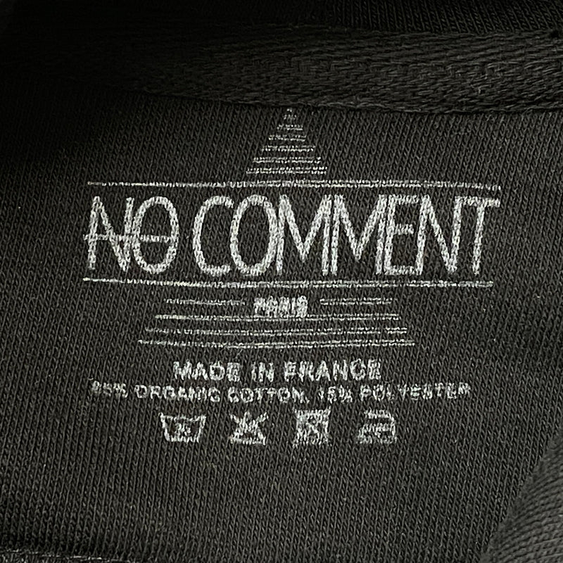 【中古品】【メンズ】 NO COMMENT ノーコメント PRINT LOGO HOODIE プリント ロゴ フーディ 長袖 トップス プルーオーバー パーカー 141-260830-sa-14-tei サイズ：M カラー：ブラック 万代Net店