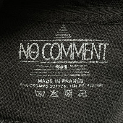 【中古品】【メンズ】 NO COMMENT ノーコメント PRINT LOGO HOODIE プリント ロゴ フーディ 長袖 トップス プルーオーバー パーカー 141-260830-sa-14-tei サイズ：M カラー：ブラック 万代Net店
