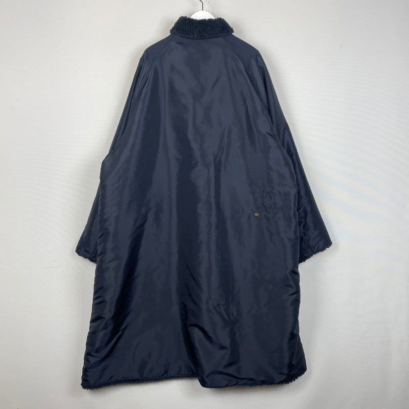 【中古品】【レディース】 45rpm ４５アールピーエム 908 SHAWL COLLAR COAT 908 ショールカラー コート アウター 厚ナイロン × ボア 168-260109-ks-25-tei サイズ：サイズ不明 カラー：ネイビー 万代Net店