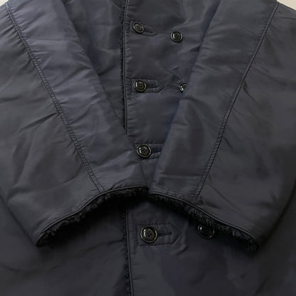 【中古品】【レディース】 45rpm ４５アールピーエム 908 SHAWL COLLAR COAT 908 ショールカラー コート アウター 厚ナイロン × ボア 168-260109-ks-25-tei サイズ：サイズ不明 カラー：ネイビー 万代Net店
