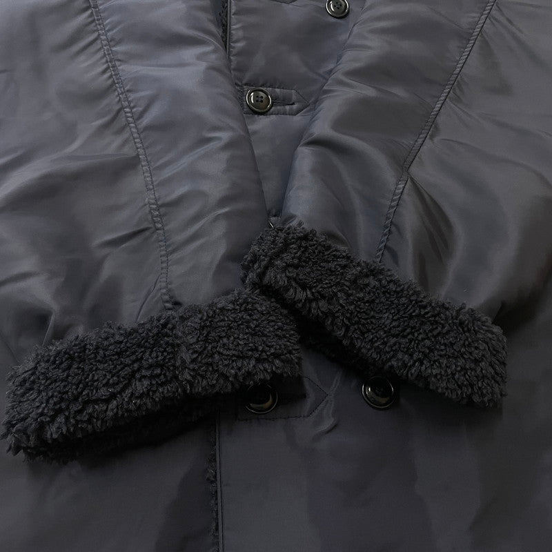 【中古品】【レディース】 45rpm ４５アールピーエム 908 SHAWL COLLAR COAT 908 ショールカラー コート アウター 厚ナイロン × ボア 168-260109-ks-25-tei サイズ：サイズ不明 カラー：ネイビー 万代Net店