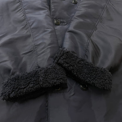 【中古品】【レディース】 45rpm ４５アールピーエム 908 SHAWL COLLAR COAT 908 ショールカラー コート アウター 厚ナイロン × ボア 168-260109-ks-25-tei サイズ：サイズ不明 カラー：ネイビー 万代Net店