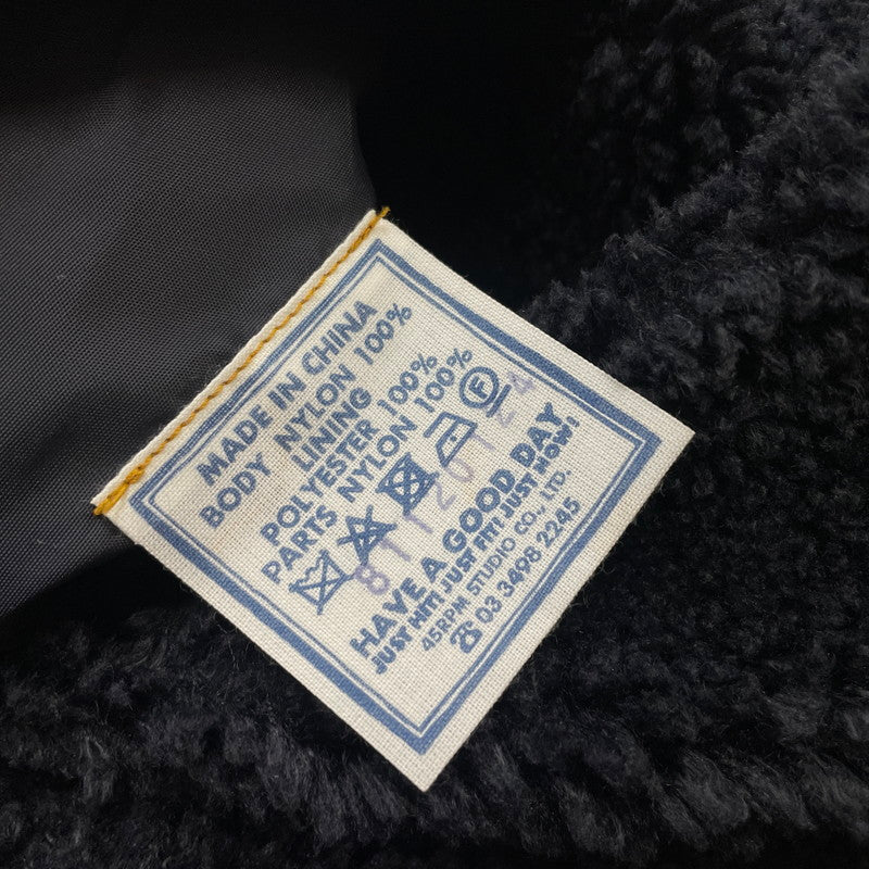 【中古品】【レディース】 45rpm ４５アールピーエム 908 SHAWL COLLAR COAT 908 ショールカラー コート アウター 厚ナイロン × ボア 168-260109-ks-25-tei サイズ：サイズ不明 カラー：ネイビー 万代Net店