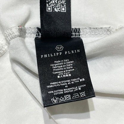【現状渡し品】【メンズ】 PHILIPP PLEIN × LOONEY TUNES フィリッププレイン × ルーニー テューンズ 別注コラボ CHARACTER LOGO S/S TEE キャラクター ロゴ ショート スリーブ Ｔシャツ 半袖 トップス 147-260617-sa-06-tei サイズ：2XL カラー：ホワイト 万代Net店