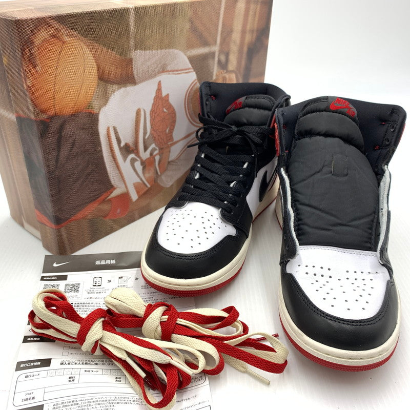 【中古品】【メンズ】 NIKE ナイキ AIR JORDAN 1 RETRO HIGH OG BLACK TOE REIMAGINED DZ5485-106 エアジョーダン1 レトロ ハイ スニーカー 靴 シューズ 160-260917-ko-02-teih サイズ：27.5cm カラー：ブラックレッド 万代Net店