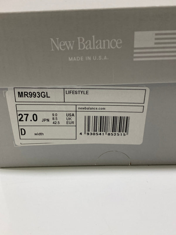 【中古品】【メンズ】 NEW BALANCE ニューバランス MR993GL ローカット スニーカー 靴 MADE IN USA 162-260718-kk-27-hon カラー：GRAY 万代Net店