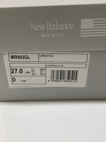 【中古品】【メンズ】 NEW BALANCE ニューバランス MR993GL ローカット スニーカー 靴 MADE IN USA 162-260718-kk-27-hon カラー：GRAY 万代Net店