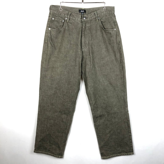 【中古品】【メンズ】 HUF ハフ CLASSIC DENIM PANTS クラシック デニムパンツ ボトムス ジーンズ 153-260111-yy-20-tei サイズ：32 カラー：グリーン 万代Net店