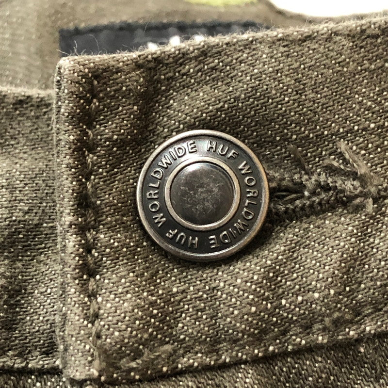 【中古品】【メンズ】 HUF ハフ CLASSIC DENIM PANTS クラシック デニムパンツ ボトムス ジーンズ 153-260111-yy-20-tei サイズ：32 カラー：グリーン 万代Net店