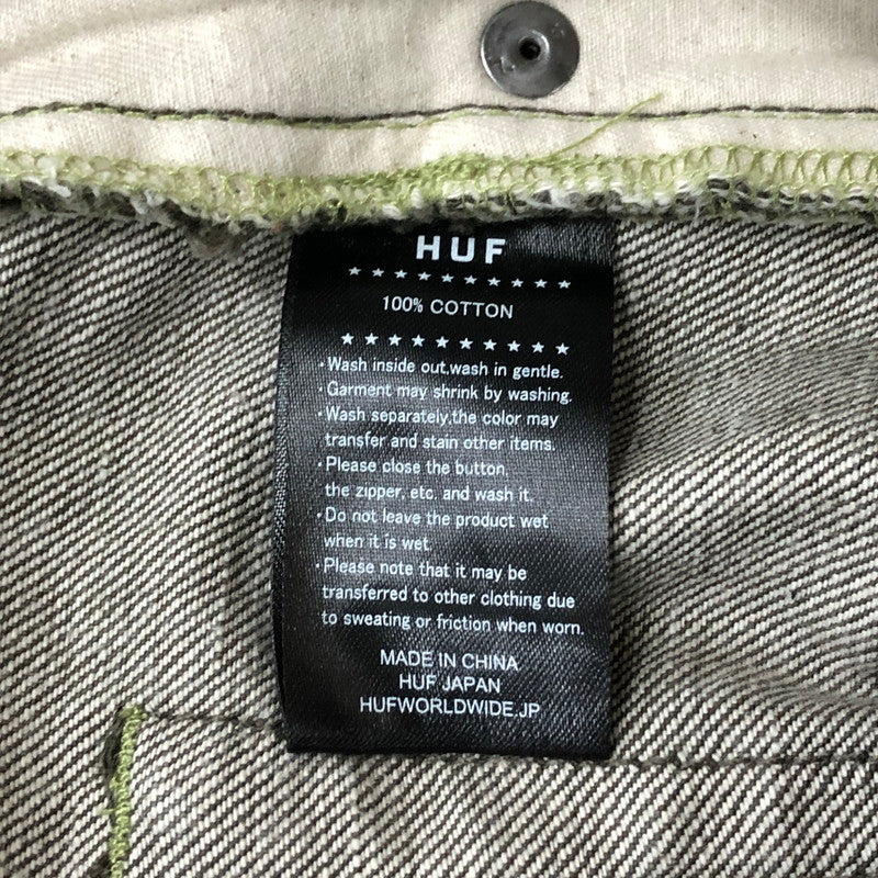 【中古品】【メンズ】 HUF ハフ CLASSIC DENIM PANTS クラシック デニムパンツ ボトムス ジーンズ 153-260111-yy-20-tei サイズ：32 カラー：グリーン 万代Net店
