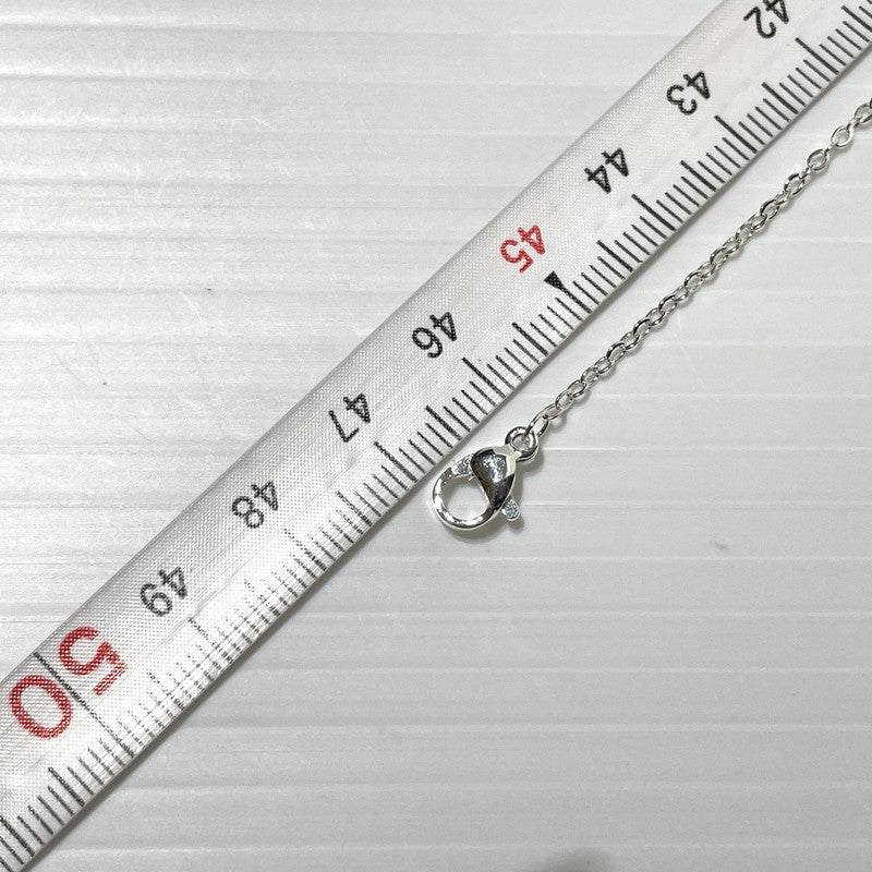 【中古品】【レディース】 UNKNOWN MOISSANITE STONE SILVER NECKLACE モアサナイト 3連ストーン シルバーネックレス アクセサリー 192-260221-yo-16-tei カラー：シルバー 万代Net店