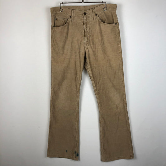 【現状渡し品】【メンズ】 Levi's リーバイス 80's CORDUROY PANTS VINTAGE 517-1523 80年代 コーデュロイパンツ ボトムス ボタン裏刻印 23 42TALON ヴィンテージ 156-260111-yy-21-tei サイズ：W33 L34 カラー：ベージュ 万代Net店