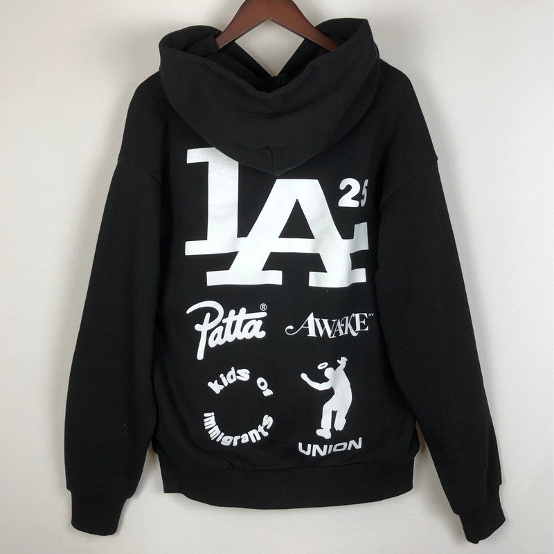 【中古品】【メンズ】 UNION ユニオン PATTA DAAMN HOODIE パッタ ダームン フーディー トップス プルオーバーパーカー USA製 142-260111-yy-09-tei サイズ：M カラー：ブラック 万代Net店