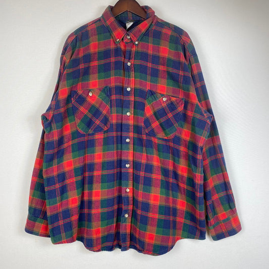 【現状渡し品】【メンズ】 OSH KOSH オシュコシュ 80's FLANNEL CHECK SHIRT 80年代 フランネルチェックシャツ トップス ネルシャツ 145-260702-ss-05-tei サイズ：不明 カラー：レッド 万代Net店