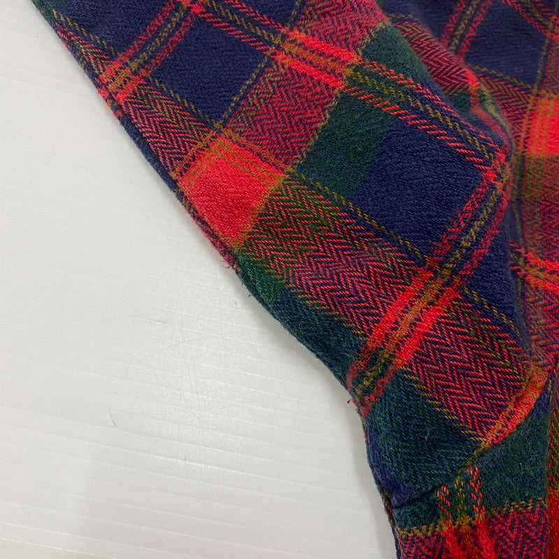 【現状渡し品】【メンズ】 OSH KOSH オシュコシュ 80's FLANNEL CHECK SHIRT 80年代 フランネルチェックシャツ トップス ネルシャツ 145-260702-ss-05-tei サイズ：不明 カラー：レッド 万代Net店