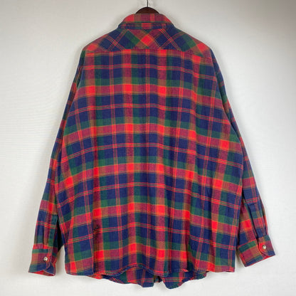 【現状渡し品】【メンズ】 OSH KOSH オシュコシュ 80's FLANNEL CHECK SHIRT 80年代 フランネルチェックシャツ トップス ネルシャツ 145-260702-ss-05-tei サイズ：不明 カラー：レッド 万代Net店