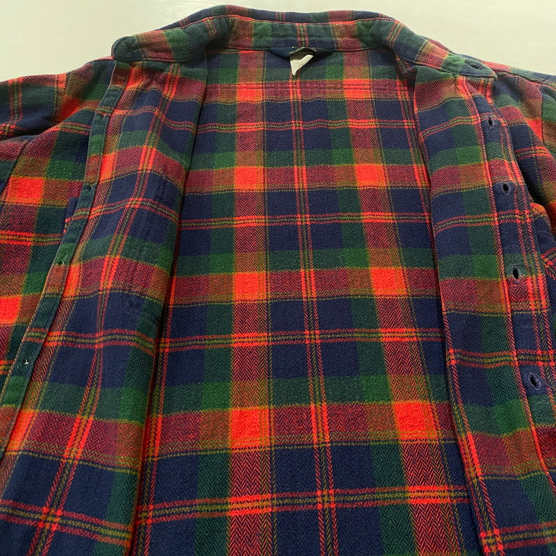 【現状渡し品】【メンズ】 OSH KOSH オシュコシュ 80's FLANNEL CHECK SHIRT 80年代 フランネルチェックシャツ トップス ネルシャツ 145-260702-ss-05-tei サイズ：不明 カラー：レッド 万代Net店