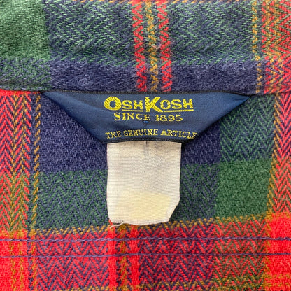 【現状渡し品】【メンズ】 OSH KOSH オシュコシュ 80's FLANNEL CHECK SHIRT 80年代 フランネルチェックシャツ トップス ネルシャツ 145-260702-ss-05-tei サイズ：不明 カラー：レッド 万代Net店
