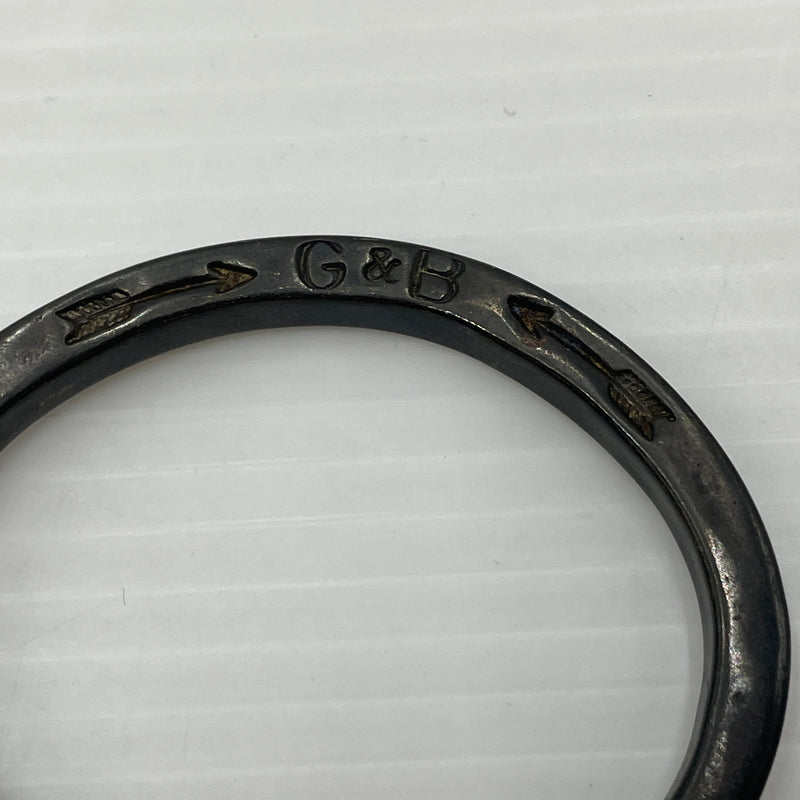 【中古品】【メンズ】 GILES & BROTHER ジャイルス アンド ブラザース SKINNY SPIKE CUFF スキニースパイクカフ パイクバングル アクセサリー ブレスレット 192-260720-ss-05-tei カラー：ミリタリーブラック 万代Net店