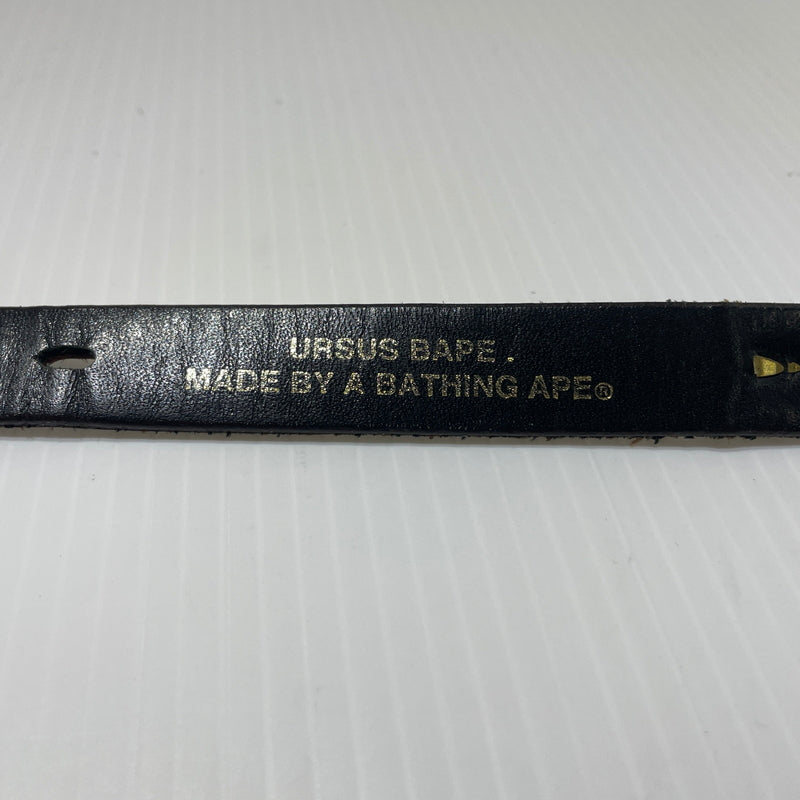 【現状渡し品】【メンズ】 A BATHING APE アベイシング エイプ NARROW BELT ナローベルト アクセサリー レザー 205-260715-ko-06-tei サイズ：M カラー：M 万代Net店