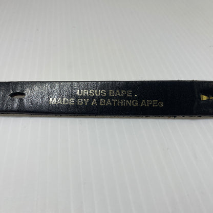 【現状渡し品】【メンズ】 A BATHING APE アベイシング エイプ NARROW BELT ナローベルト アクセサリー レザー 205-260715-ko-06-tei サイズ：M カラー：M 万代Net店