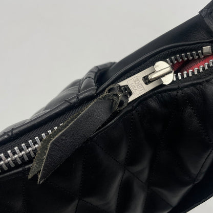 【中古品】【メンズ】 schott ショット SCHOTT PADDED BANANA BAG 3109022 パデット レザー バナナ バッグ カバン ショルダーバッグ 188-260114-ks-31-tei カラー：ブラック 万代Net店
