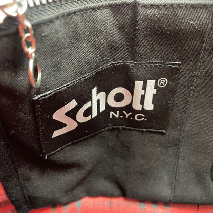【中古品】【メンズ】 schott ショット SCHOTT PADDED BANANA BAG 3109022 パデット レザー バナナ バッグ カバン ショルダーバッグ 188-260114-ks-31-tei カラー：ブラック 万代Net店