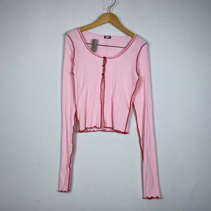 【中古品】【レディース】 DIESEL ディーゼル SET UP ROOM WEAR A09655 セットアップ ルームウェア カーディガン 168-260114-ks-30-tei サイズ：M カラー：ピンク 万代Net店