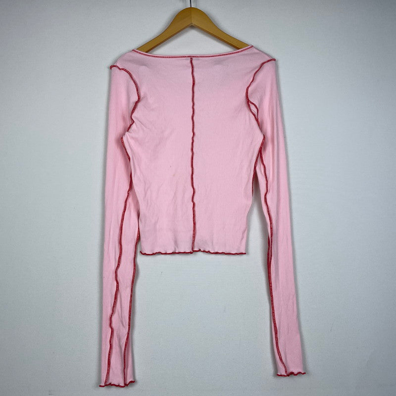 【中古品】【レディース】 DIESEL ディーゼル SET UP ROOM WEAR A09655 セットアップ ルームウェア カーディガン 168-260114-ks-30-tei サイズ：M カラー：ピンク 万代Net店
