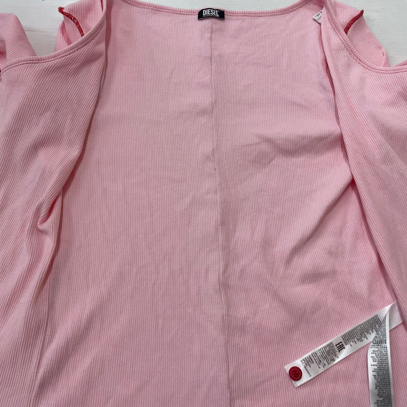 【中古品】【レディース】 DIESEL ディーゼル SET UP ROOM WEAR A09655 セットアップ ルームウェア カーディガン 168-260114-ks-30-tei サイズ：M カラー：ピンク 万代Net店