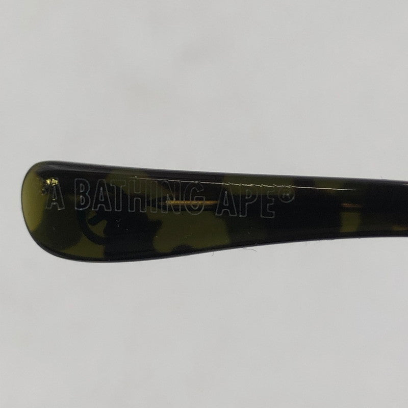 【中古品】【メンズ】 A BATHING APE アベイシングエイプ OPTICAL FLAME BA13002 オプティカル フレーム メガネ アイウェア アクセサリー 度入り 203-260117-yy-13-tei サイズ：46□24 147 カラー：グリーン 万代Net店