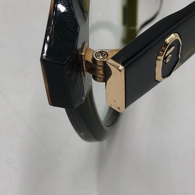 【中古品】【メンズ】 A BATHING APE アベイシングエイプ OPTICAL FLAME BA13002 オプティカル フレーム メガネ アイウェア アクセサリー 度入り 203-260117-yy-13-tei サイズ：46□24 147 カラー：グリーン 万代Net店