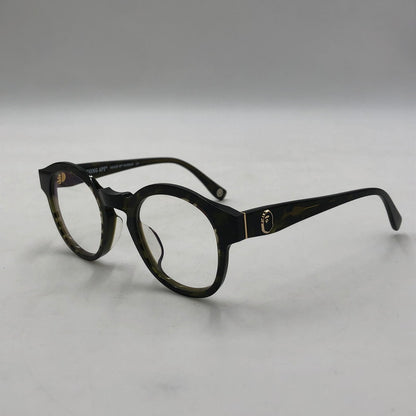 【中古品】【メンズ】 A BATHING APE アベイシングエイプ OPTICAL FLAME BA13002 オプティカル フレーム メガネ アイウェア アクセサリー 度入り 203-260117-yy-13-tei サイズ：46□24 147 カラー：グリーン 万代Net店