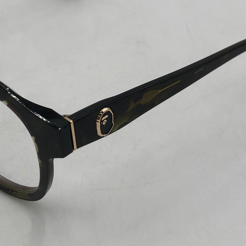 【中古品】【メンズ】 A BATHING APE アベイシングエイプ OPTICAL FLAME BA13002 オプティカル フレーム メガネ アイウェア アクセサリー 度入り 203-260117-yy-13-tei サイズ：46□24 147 カラー：グリーン 万代Net店