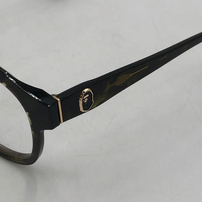 【中古品】【メンズ】 A BATHING APE アベイシングエイプ OPTICAL FLAME BA13002 オプティカル フレーム メガネ アイウェア アクセサリー 度入り 203-260117-yy-13-tei サイズ：46□24 147 カラー：グリーン 万代Net店