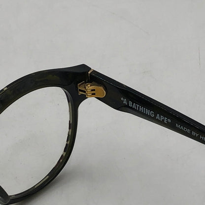 【中古品】【メンズ】 A BATHING APE アベイシングエイプ OPTICAL FLAME BA13002 オプティカル フレーム メガネ アイウェア アクセサリー 度入り 203-260117-yy-13-tei サイズ：46□24 147 カラー：グリーン 万代Net店