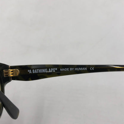 【中古品】【メンズ】 A BATHING APE アベイシングエイプ OPTICAL FLAME BA13002 オプティカル フレーム メガネ アイウェア アクセサリー 度入り 203-260117-yy-13-tei サイズ：46□24 147 カラー：グリーン 万代Net店