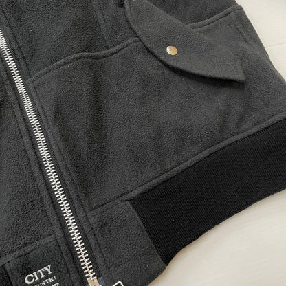 【現状渡し品】【メンズ】 CITY COUNTRY CITY シティーカントリーシティー × OLD PARK オールドパーク 別注 コラボ PATCHWORK FLEECE MA-1 JACKET パッチワーク フリース MA-1 ジャケット ライトアウター 140-260114-ks-12-fuzh サイズ：L カラー：ブラック 万代Net店