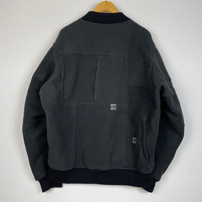 【現状渡し品】【メンズ】 CITY COUNTRY CITY シティーカントリーシティー × OLD PARK オールドパーク 別注 コラボ PATCHWORK FLEECE MA-1 JACKET パッチワーク フリース MA-1 ジャケット ライトアウター 140-260114-ks-12-fuzh サイズ：L カラー：ブラック 万代Net店