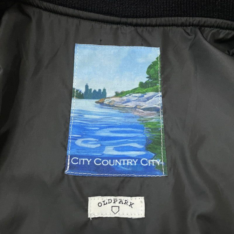 【現状渡し品】【メンズ】 CITY COUNTRY CITY シティーカントリーシティー × OLD PARK オールドパーク 別注 コラボ PATCHWORK FLEECE MA-1 JACKET パッチワーク フリース MA-1 ジャケット ライトアウター 140-260114-ks-12-fuzh サイズ：L カラー：ブラック 万代Net店